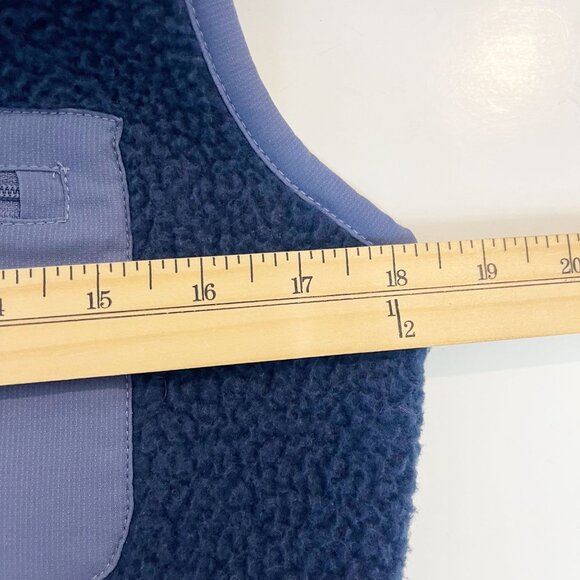 Title Nine Annapurna Fleece Vest Dress Blue Hoodie Sleeveless - Size Small - Picture 5 of 6